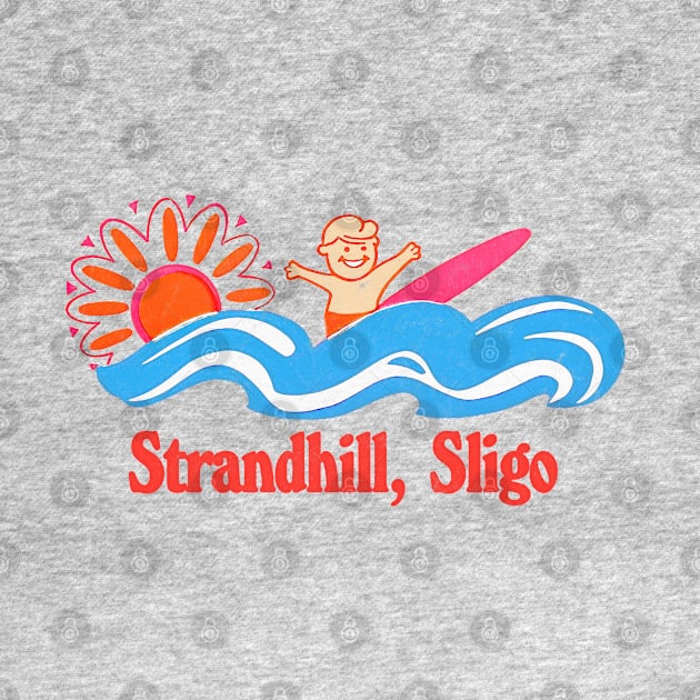 Strandhill, Co Sligo - Irish Retro Surf Gift Design by feck!